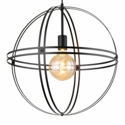 Luminaires Globo Lighting Suspensions|Suspension Globo TAMARA Noir, 1 lumière