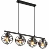 Luminaires Globo Lighting Suspensions|Suspension Globo TAMARA Noir, 4 lumières