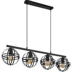 Luminaires Globo Lighting Suspensions|Suspension Globo TAMARA Noir, 4 lumières