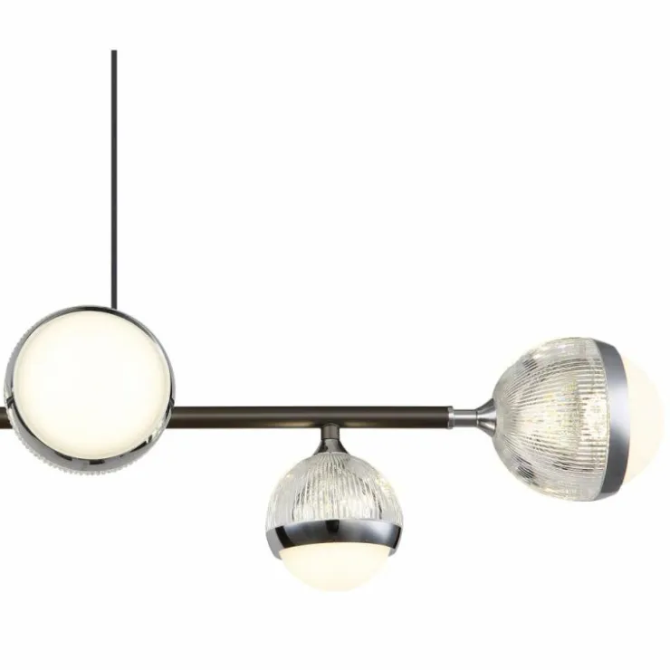 Luminaires Globo Lighting Éclairage Led|Suspension Globo UNTSY LED Titane, 6 lumières, Télécommandes