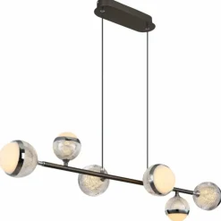 Luminaires Globo Lighting Éclairage Led|Suspension Globo UNTSY LED Titane, 6 lumières, Télécommandes