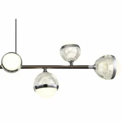 Luminaires Globo Lighting Suspensions|Suspension Globo UNTSY LED Titane, 8 lumières, Télécommandes