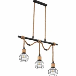 Luminaires Globo Lighting Suspensions|Suspension Globo VALERIE Brun, Noir, 3 lumières