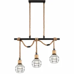 Luminaires Globo Lighting Suspensions|Suspension Globo VALERIE Brun, Noir, 3 lumières