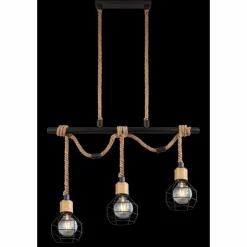 Luminaires Globo Lighting Suspensions|Suspension Globo VALERIE Brun, Noir, 3 lumières