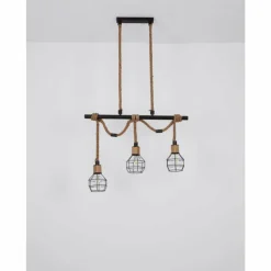 Luminaires Globo Lighting Suspensions|Suspension Globo VALERIE Brun, Noir, 3 lumières