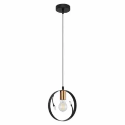 Luminaires Globo Lighting Suspensions|Suspension Globo VIGO Noir, 1 lumière