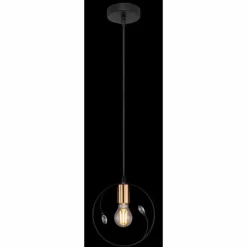 Luminaires Globo Lighting Suspensions|Suspension Globo VIGO Noir, 1 lumière
