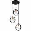 Luminaires Globo Lighting Suspensions|Suspension Globo VIGO Noir, 3 lumières