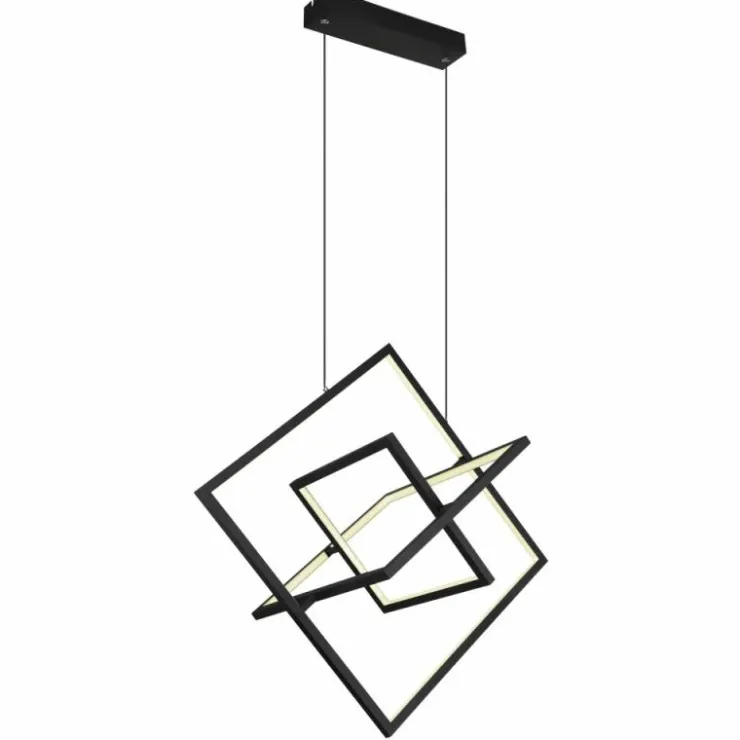 Luminaires Globo Lighting Éclairage Led|Suspension Globo WOLFHARD LED Noir, Blanc, 1 lumière, Télécommandes