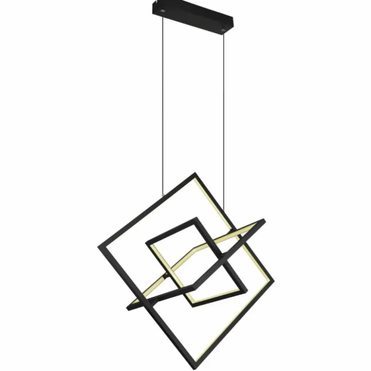 Luminaires Globo Lighting Éclairage Led|Suspension Globo WOLFHARD LED Noir, Blanc, 1 lumière, Télécommandes