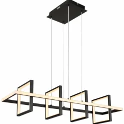 Luminaires Globo Lighting Éclairage Led|Suspension Globo WOLFHARD LED Noir, 1 lumière, Télécommandes