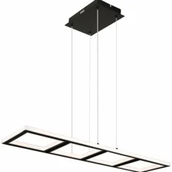 Luminaires Globo Lighting Éclairage Led|Suspension Globo WOLFHARD LED Noir, 1 lumière, Télécommandes