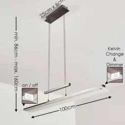 hofstein Suspensions|Suspension Hogana LED Acier inoxydable, 5 lumières