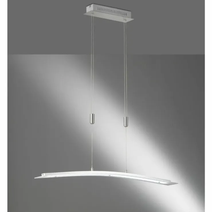 Luminaires Fischer & Honsel Éclairage Led|Suspension Honsel Metis LED Nickel mat, 1 lumière, Changeur de couleurs