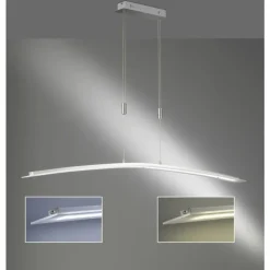 Luminaires Fischer & Honsel Éclairage Led|Suspension Honsel Metis LED Nickel mat, 1 lumière, Changeur de couleurs