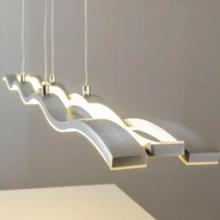hofstein Éclairage Led|Suspension Hopedale LED Chrome, Nickel mat, 1 lumière