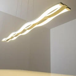 hofstein Éclairage Led|Suspension Hopedale LED Chrome, Nickel mat, 1 lumière