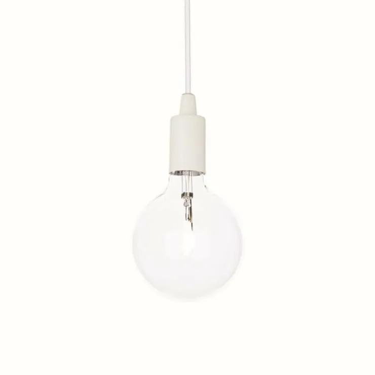 Luminaires Ideallux Suspensions|Suspension Ideal Lux EDISON Blanc, 1 lumière