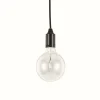 Luminaires Ideallux Suspensions|Suspension Ideal Lux EDISON Noir, 1 lumière