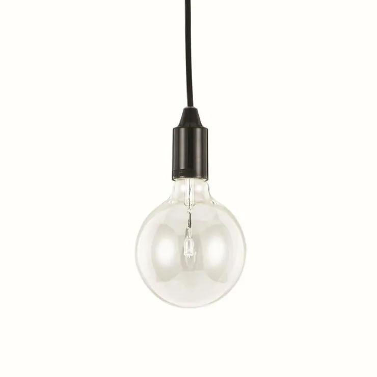Luminaires Ideallux Suspensions|Suspension Ideal Lux EDISON Noir, 1 lumière
