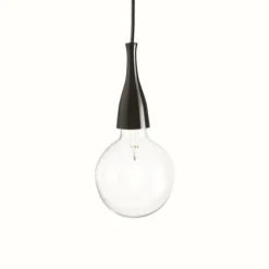 Luminaires Ideallux Suspensions|Suspension Ideal Lux MINIMAL Noir, 1 lumière