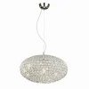 Luminaires Ideallux Suspensions|Suspension Ideal Lux ORION Chrome, Aspect cristal, 6 lumières