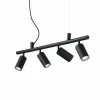 Luminaires Ideallux Suspensions|Suspension Ideallux DYNAMITE Noir, 4 lumières