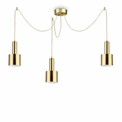 Luminaires Ideallux Suspensions|Suspension Ideallux HOLLY Laiton, 3 lumières