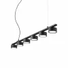 Luminaires Ideallux Suspensions|Suspension Ideallux MINOR Noir, 6 lumières