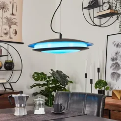Suspension Ittingen LED Noir, 1 lumière, Changeur de couleurs