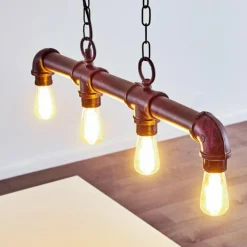 hofstein Suspensions|Suspension Kajen Rouille, 4 lumières