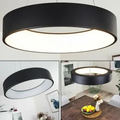 hofstein Éclairage Led|Suspension Kampala LED Noir, 1 lumière