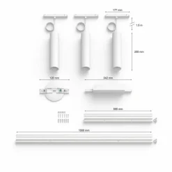 Suspension Kit de base x 3 Philips Hue Perifo LED Blanc, 3 lumières, Changeur de couleurs