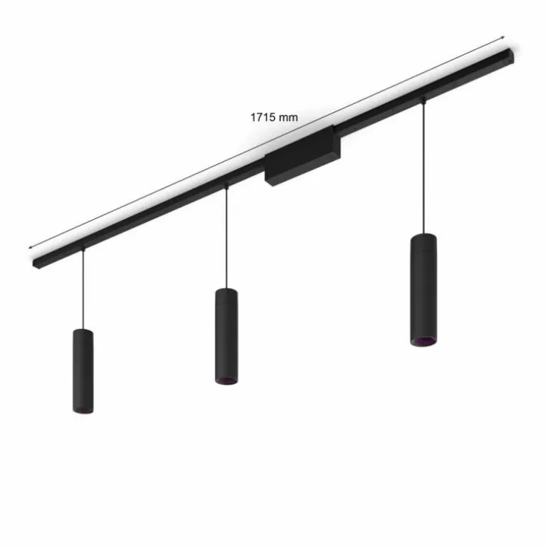 Suspension Kit de base x 3 Philips Hue Perifo LED Noir, 3 lumières, Changeur de couleurs