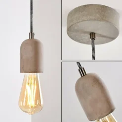 hofstein Suspensions|Suspension Lemone Gris, 1 lumière