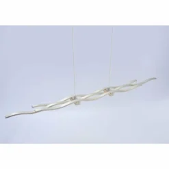Luminaires Leuchten Direkt Éclairage Led|Suspension Leuchten Direkt LOLA-WAVE LED Acier inoxydable, 2 lumières, Télécommandes, Changeur de couleurs