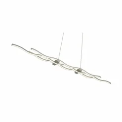 Luminaires Leuchten Direkt Éclairage Led|Suspension Leuchten Direkt LOLA-WAVE LED Acier inoxydable, 2 lumières, Télécommandes, Changeur de couleurs