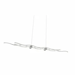 Luminaires Leuchten Direkt Éclairage Led|Suspension Leuchten Direkt LOLA-WAVE LED Acier inoxydable, 2 lumières, Télécommandes, Changeur de couleurs