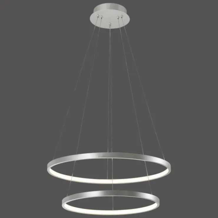 Luminaires Leuchten Direkt Éclairage Led|Suspension Leuchten Direkt CIRCLE LED Argenté, 1 lumière