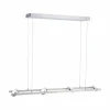 Suspension Leuchten Direkt Ls-OPTI LED Acier inoxydable, 8 lumières, Télécommandes, Changeur de couleurs