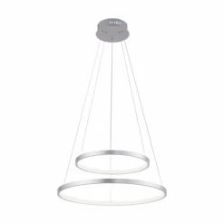 Suspension Leuchten Direkt Ls-CIRCLE LED Acier inoxydable, 1 lumière, Télécommandes, Changeur de couleurs