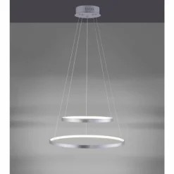 Suspension Leuchten Direkt Ls-CIRCLE LED Acier inoxydable, 1 lumière, Télécommandes, Changeur de couleurs