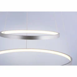 Suspension Leuchten Direkt Ls-CIRCLE LED Acier inoxydable, 1 lumière, Télécommandes, Changeur de couleurs