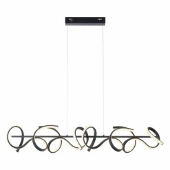 Luminaires Leuchten Direkt Éclairage Led|Suspension Leuchten-Direkt CURLS LED Noir, 4 lumières