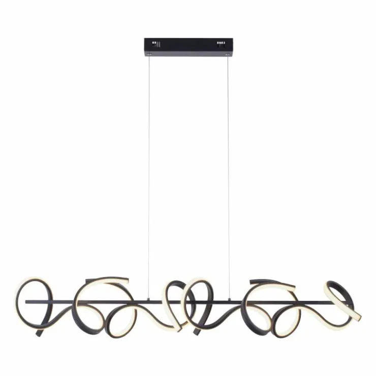 Luminaires Leuchten Direkt Éclairage Led|Suspension Leuchten-Direkt CURLS LED Noir, 4 lumières