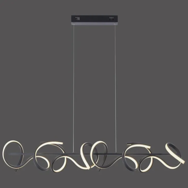 Luminaires Leuchten Direkt Éclairage Led|Suspension Leuchten-Direkt CURLS LED Noir, 4 lumières