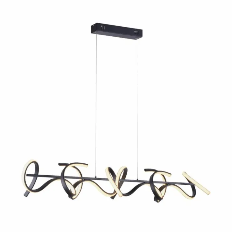 Luminaires Leuchten Direkt Éclairage Led|Suspension Leuchten-Direkt CURLS LED Noir, 4 lumières