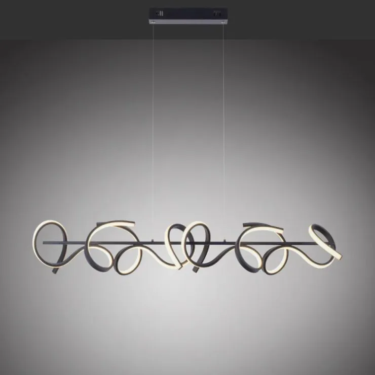 Luminaires Leuchten Direkt Éclairage Led|Suspension Leuchten-Direkt CURLS LED Noir, 4 lumières