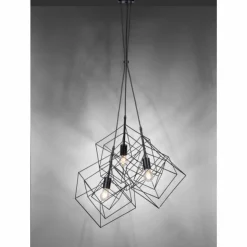 Luminaires Leuchten Direkt Suspensions|Suspension Leuchten-Direkt SKELETTON Noir, 3 lumières